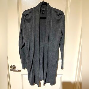 WHBM Gray Cardigan Sweater